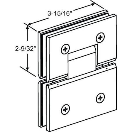 Strybuc Heavy Duty Brass Shower Hinge 22-248BCH